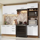 Combo de Cocina 270 cm Agata Marrón/Blanco 08