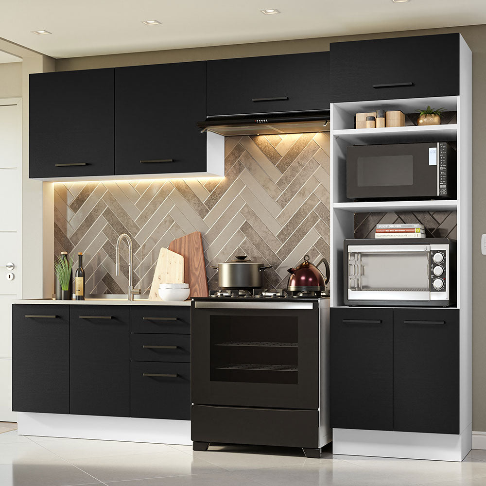 Combo de Cocina 270 cm Agata Blanco/Negro 08