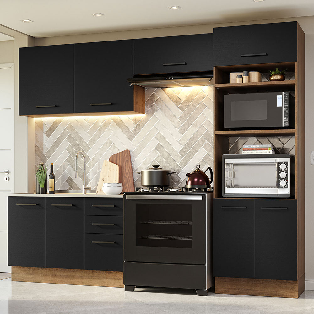 Combo de Cocina 270 cm Agata Marrón/Negro 08