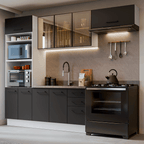 Combo completo de Cocina 270 cm Blanco/Negro Agata Madesa