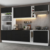 Combo completo de cocina 290cm Blanco/Negro Agata Madesa 01