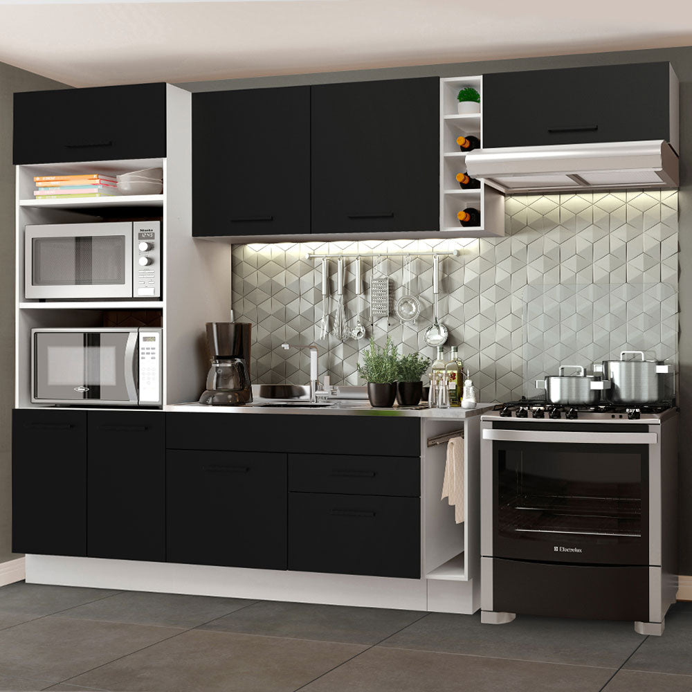 Combo completo de cocina 290cm Blanco/Negro Agata Madesa 02