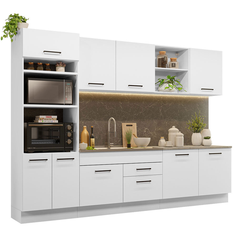 Combo completo de Cocina 310cm Agata Madesa 02 Blanco