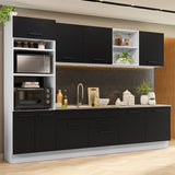 Combo completo de Cocina 310cm Blanco/Negro Agata 02