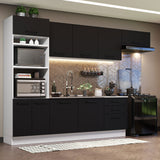 Combo completo de Cocina, 330cm, Blanco Negro Agata 01