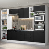 Combo Completo de Cocina 330 cm Blanco/Negro Agata Madesa 02