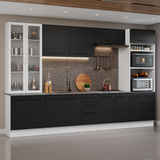 Combo completo de Cocina con Cristalero 340 cm Madesa Agata BN 01