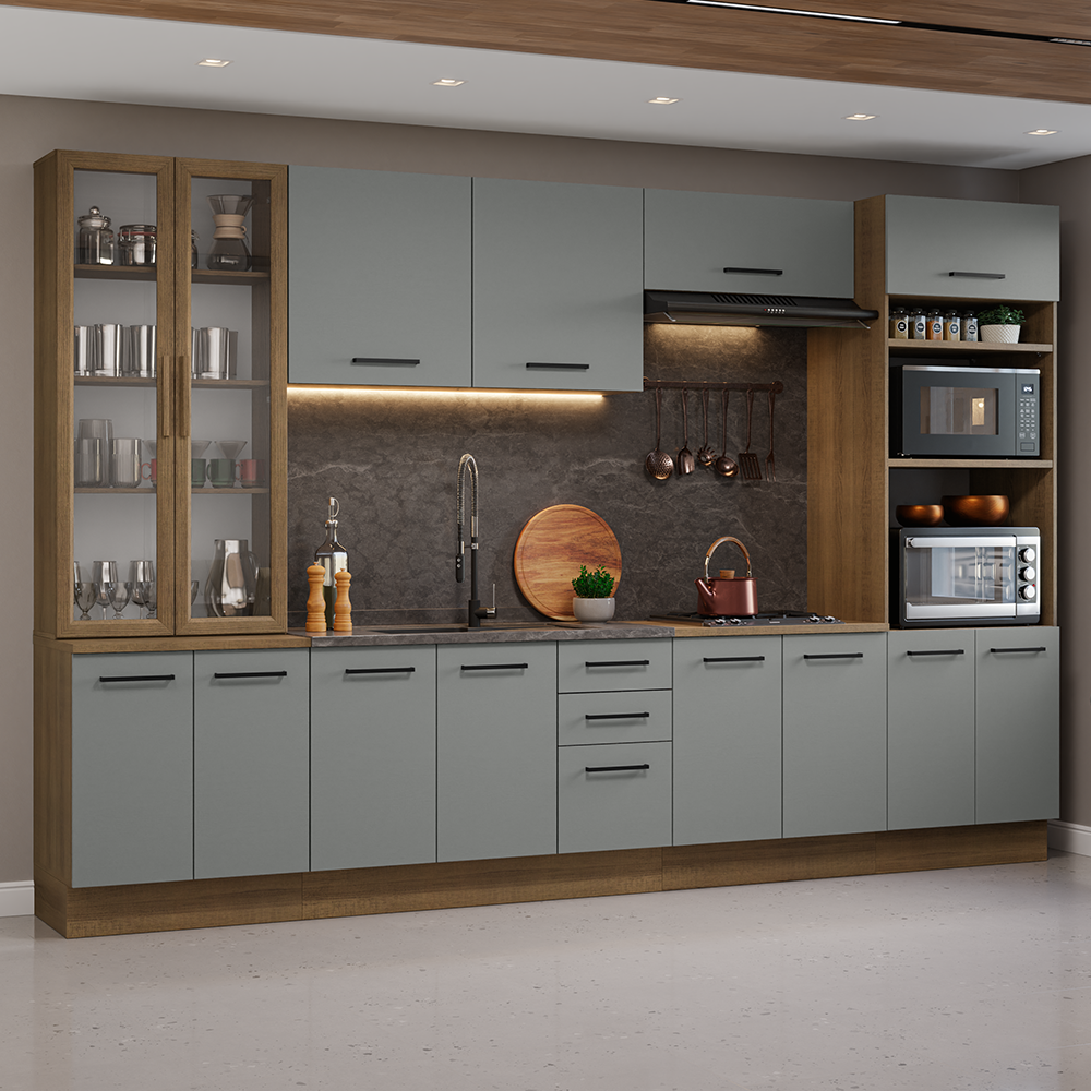 Combo completo de Cocina Madesa Agata 340cm MG 01