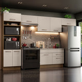 Combo completo de Cocina 350cm Marrón/Crema Agata Madesa 01