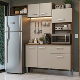 Cocina Compacta 196 cm Aura Marrón/Crema 01