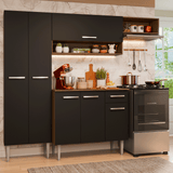 Combo completo de Cocina 220 cm Marrón/Negro Deli Madesa 02
