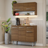 Cocina Compacta 105 cm Emilly Marrón 03