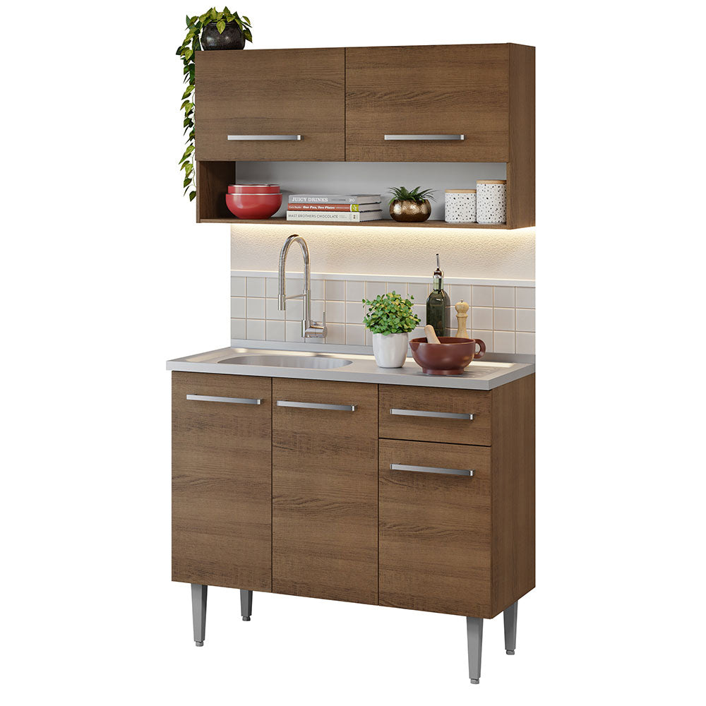 Combo de Cocina 105cm con Bacha de acero inoxidable MM Emilly Madesa 04 MM