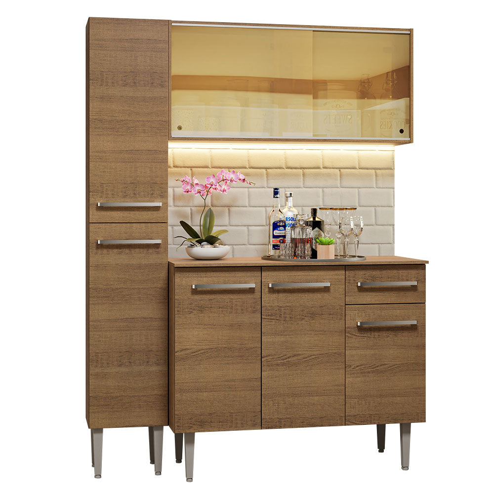 Combo de Cocina 137cm Sin Bacha de acero inoxidable Emilly Madesa 06