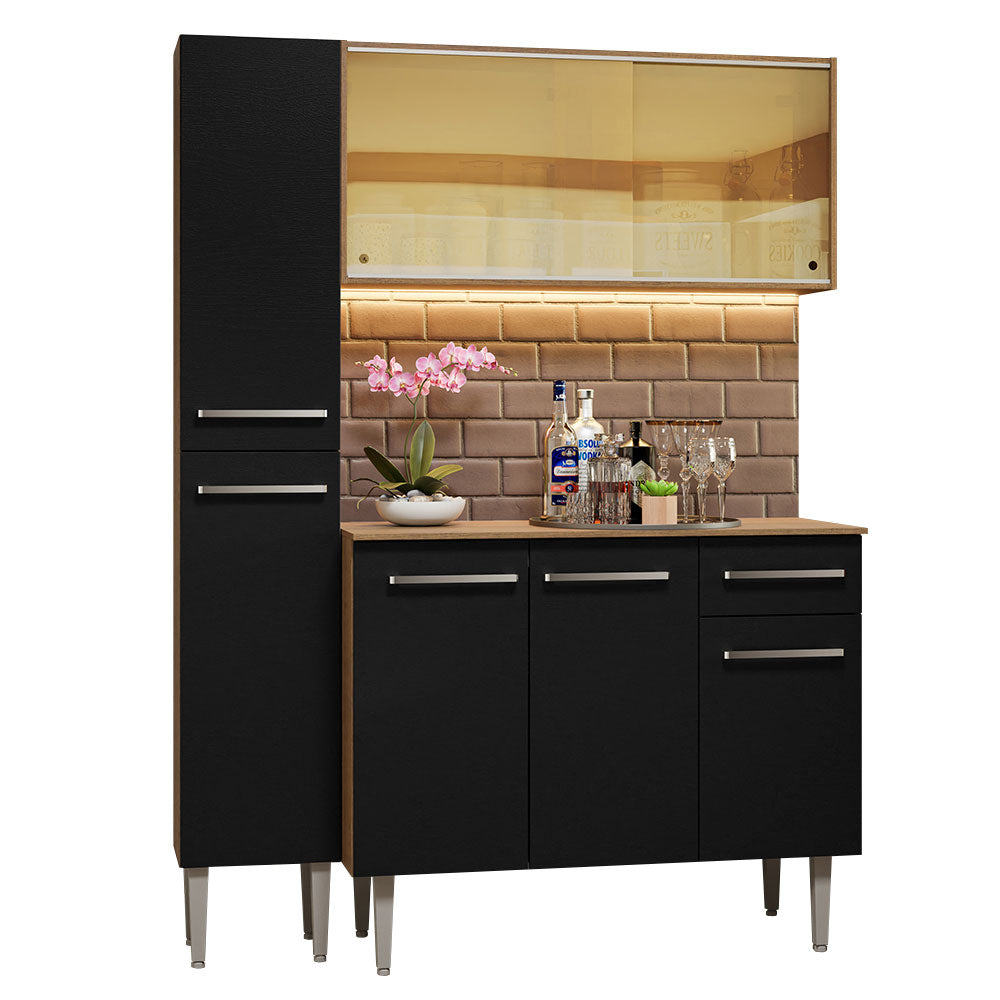 Combo de Cocina 137cm Sin Bacha de acero inoxidable Emilly Madesa 06 MN