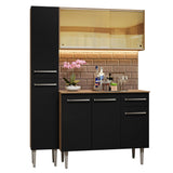 Combo de Cocina 137cm Sin Bacha de acero inoxidable Emilly Madesa 06 MN