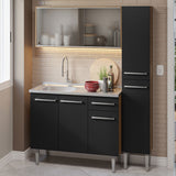 Combo de Cocina 137cm Con Bacha de acero inoxidable Emilly Madesa 07