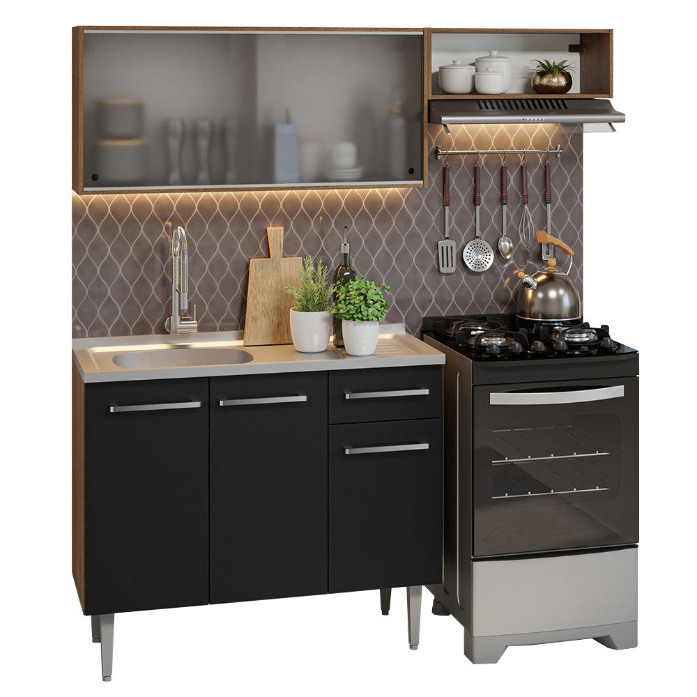 Combo de Cocina Madesa Emilly Con Bacha de acero inoxidable M 5