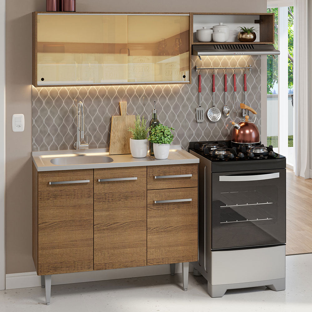 Combo de Cocina Madesa Emilly Con Bacha de acero inoxidable M 6