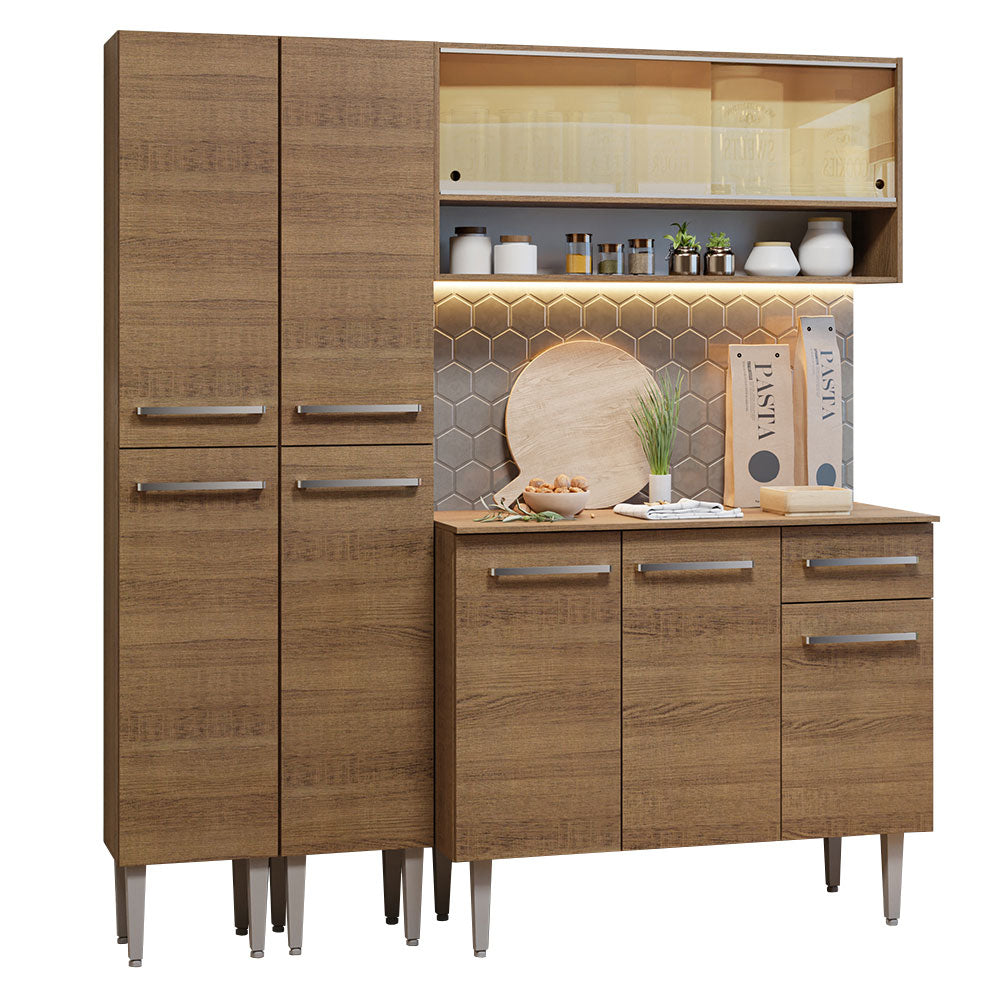 Combo de Cocina 169cm Sin Bacha de acero inoxidable Emilly Madesa 13
