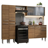 Combo completo de Cocina 229cm Emilly Madesa 05 - Marrón
