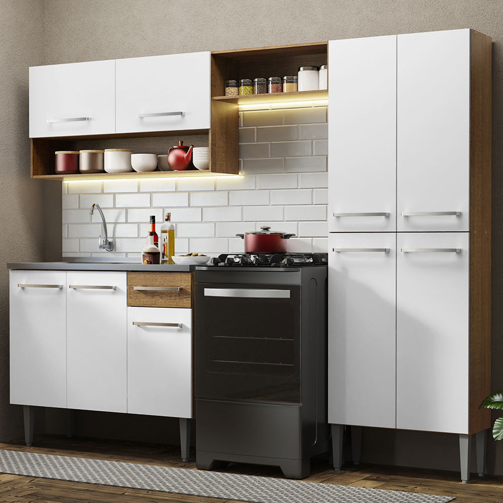 Combo completo de Cocina 229cm Con Bacha Emilly Madesa 10