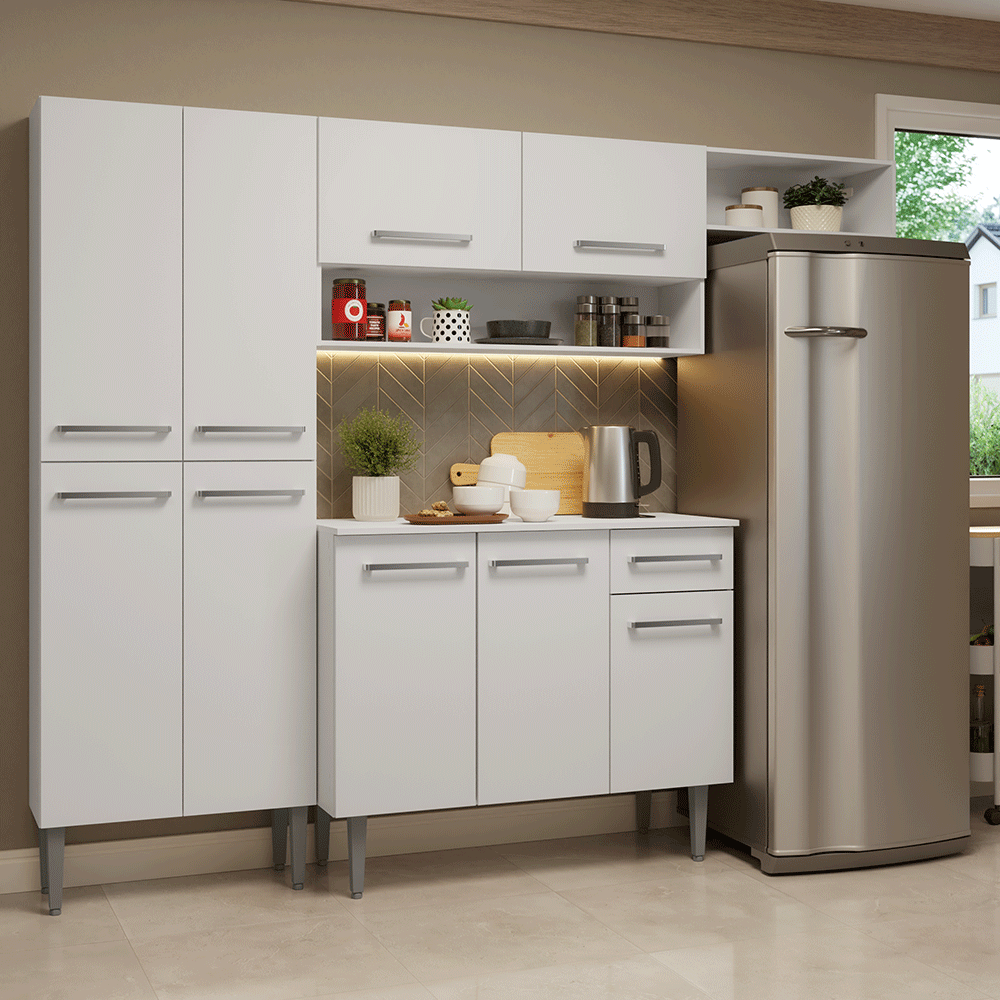 Cocina Compacta 229 cm Emilly Blanco 016
