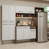 Cocina Compacta 229 cm Emilly Marrón/Blanco 016
