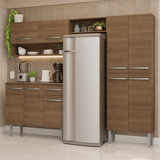 Cocina Compacta 229 cm Emilly Marrón 017