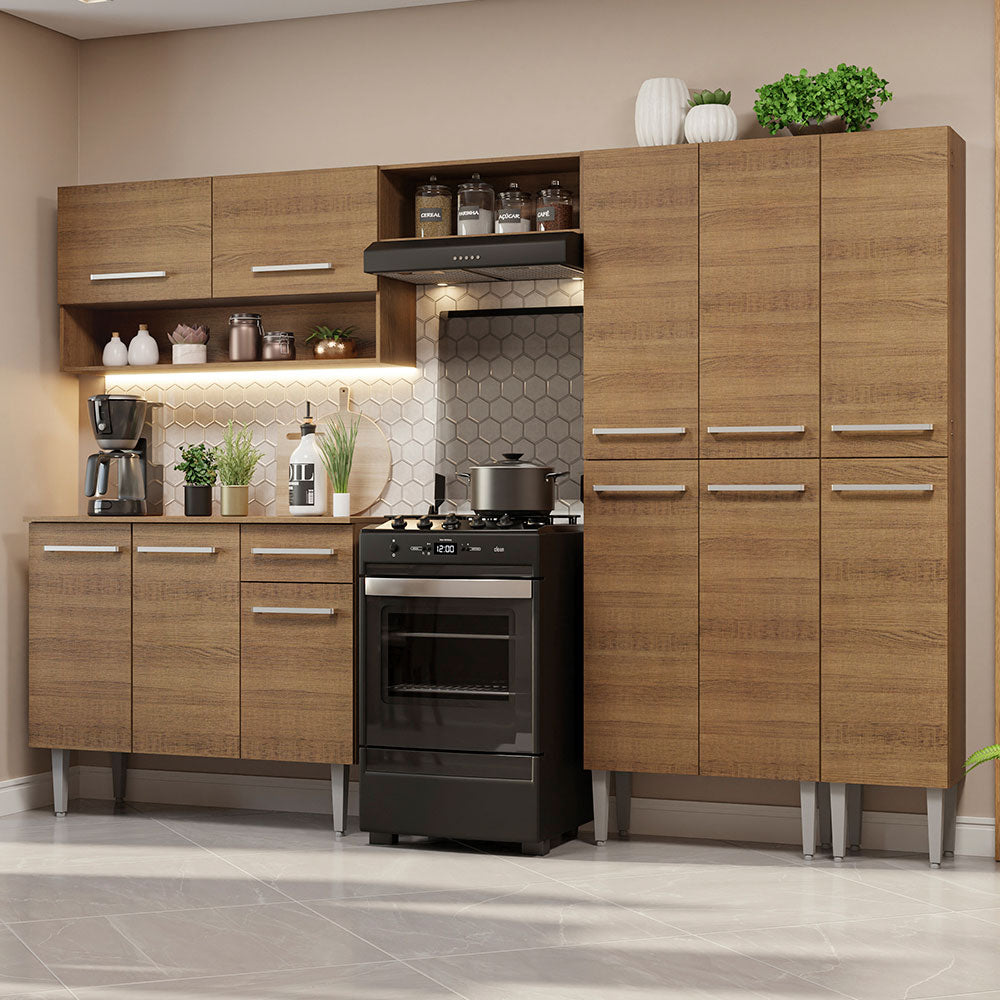 Combo completo de Cocina 261cm Marrón Emilly 02