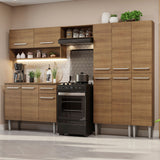 Combo completo de Cocina 261cm Marrón Emilly 02