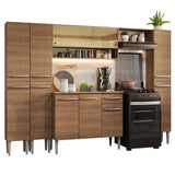 Combo completo de Cocina Madesa Emilly 261cm Marrón 04