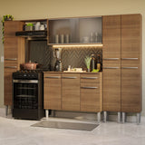 Combo completo de Cocina 261cm Marrón Emilly Madesa 06