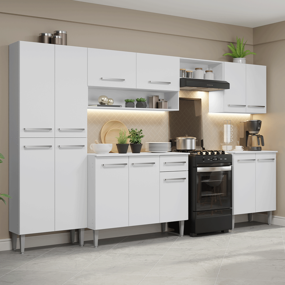 Combo completo de Cocina 293cm Blanco Emilly Madesa 02