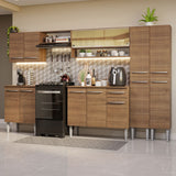 Combo completo de Cocina 293cm Marrón Emilly Madesa 03