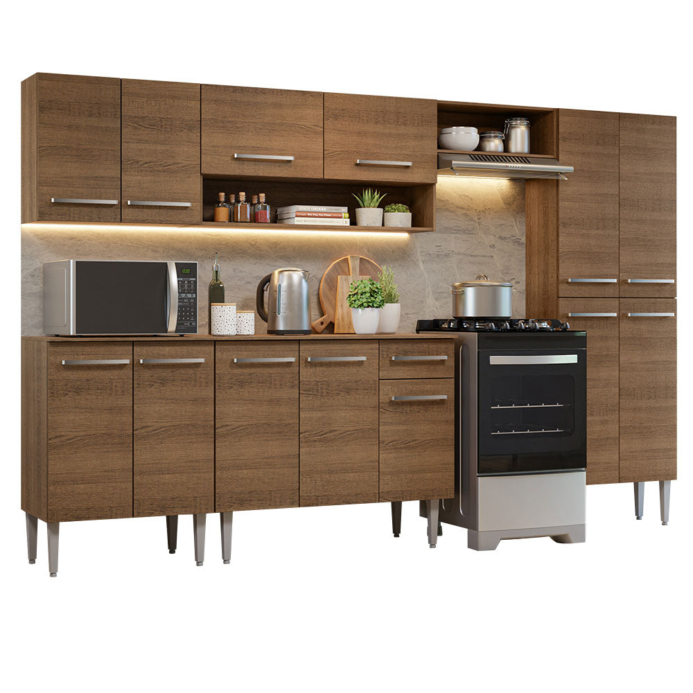 Combo completo de Cocina 293 cm Emilly Marrón 10