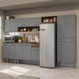 Cocina Compacta 293 cm Emilly Marrón/Gris 011