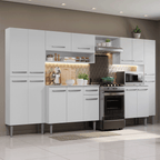 Combo completo de Cocina 325 cm 15 Puertas 1 Cajón Blanco Emilly Madesa