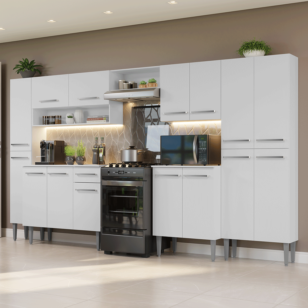 Combo completo de Cocina 325cm Blanco Emilly Madesa 02