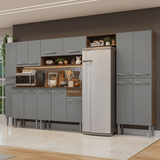 Cocina Compacta 325 cm Emilly Marrón/Gris 07