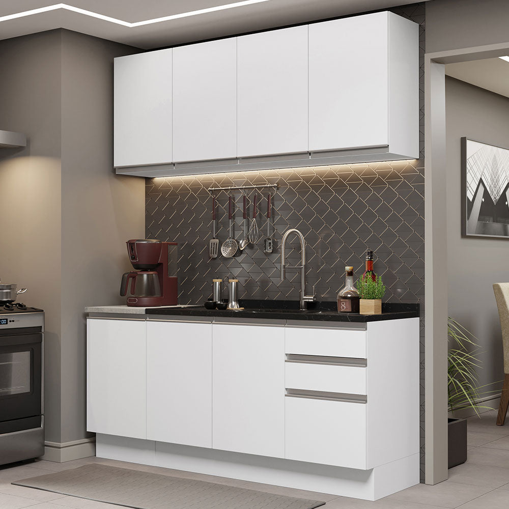 Combo de Cocina Madesa Glamy Sin Mesón De Acero 160 Cm