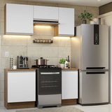 Combo de Cocina 160cm Marrón/Blanco Glamy Madesa 07