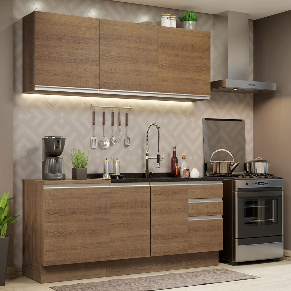 Combo de Cocina 180cm Marrón Glamy Madesa 05