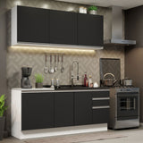Combo de Cocina 180cm Madesa Glamy Blanco/Negro 05