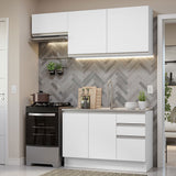 Combo completo de Cocina 180cm Blanco Glamy 09