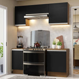 Combo de Cocina 180cm Madesa Glamy Marrón/Negro 12