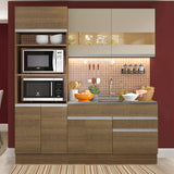 Combo de Cocina 190cm Madesa Helen Marrón/Marrón/Crema 02