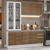 Combo de Cocina con Cristalero 190 cm Madesa Glamy BM 05