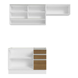 Combo de Cocina 200cm Glamy Madesa 08 - Blanco/Marrón