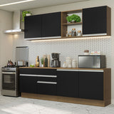 Combo completo de Cocina Madesa Glamy 240cm Marrón/Negro 06